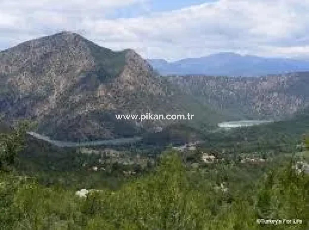 Blick Auf Den Muğla Dalamanda Dam 1.000 M2 Wohngebiet In Der Natur Zum Verkauf