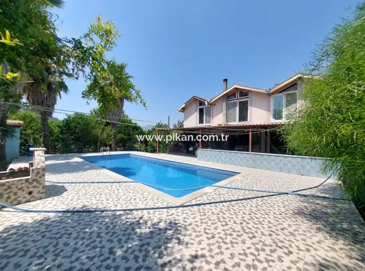 Einfamilienhaus Mit Pool, Berg- Und Naturblick Zum Verkauf In Ortaca Okçular, Muğla