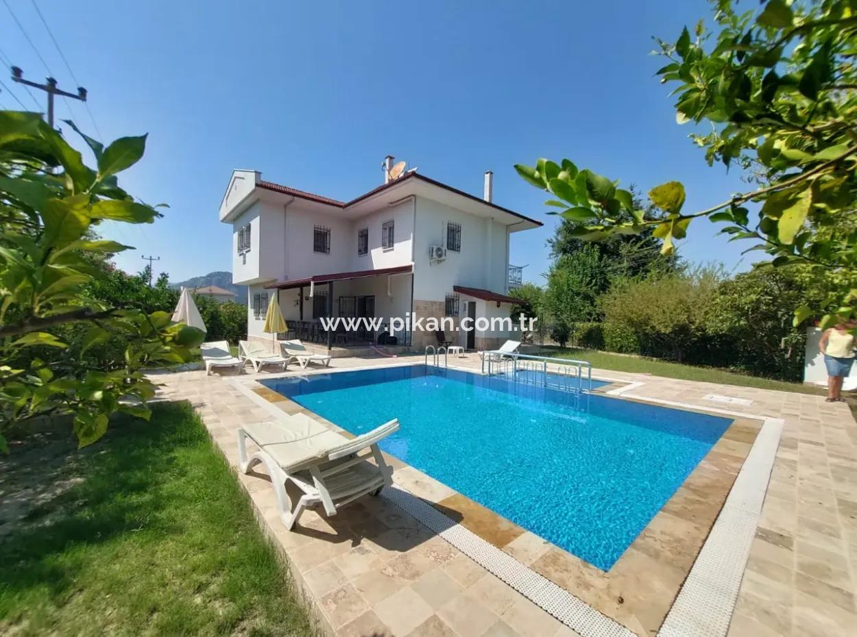 Freistehende Villa Mit Pool Zum Verkauf In Dalyan – 3 1 Duplex Mit Wärmepumpe