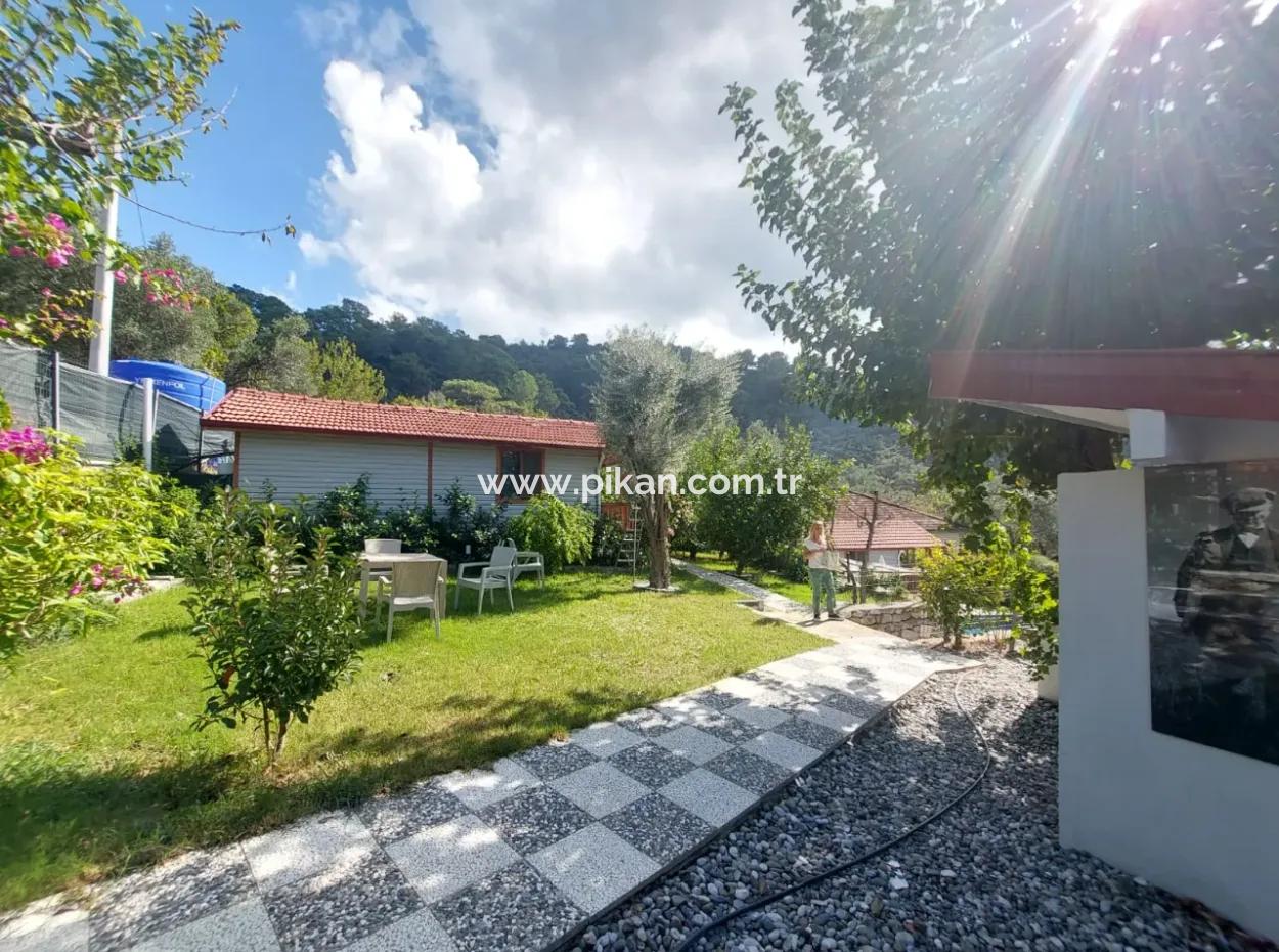 Muğla Ortaca Gökbel Doga Mit Schwimmbad 1 1 Holzmöblierter Bungalow Zu Vermieten