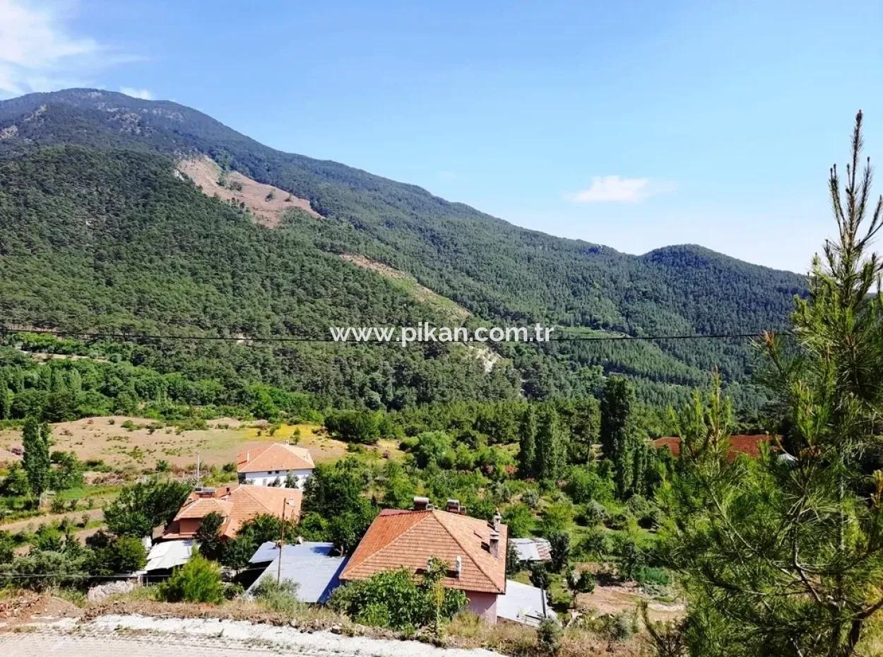 Köycegiz Yayla, Agla Dorf Zum Verkauf Freistehendes Land Geeignet Für Investitionen Mit Seeblick