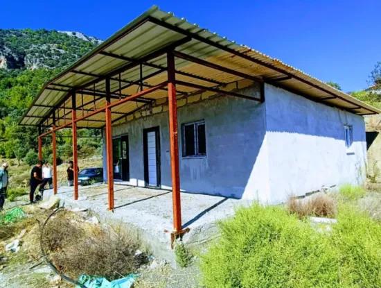 Auf 763 M2 Grundstück In Ortaca Gökbel, Rohbau 1 1 Fertighaus Zu Verkaufen