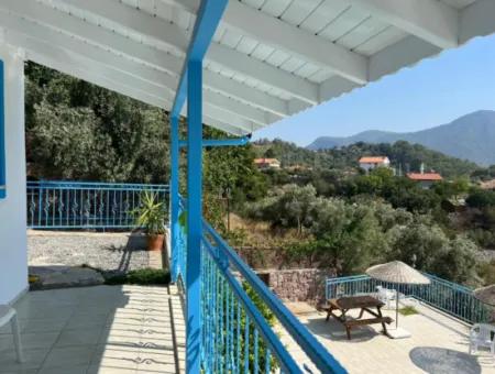 Muğla Dalyan Gökbelde Freistehende Möblierte Villa Mit Meerblick Zu Vermieten