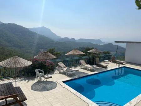 4 1 Freistehende Möblierte Villa Mit Meerblick Zum Verkauf In Muğla Dalyan Gökbel