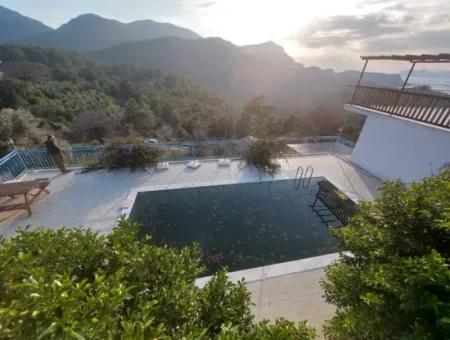 4 1 Freistehende Möblierte Villa Mit Meerblick Zum Verkauf In Muğla Dalyan Gökbel