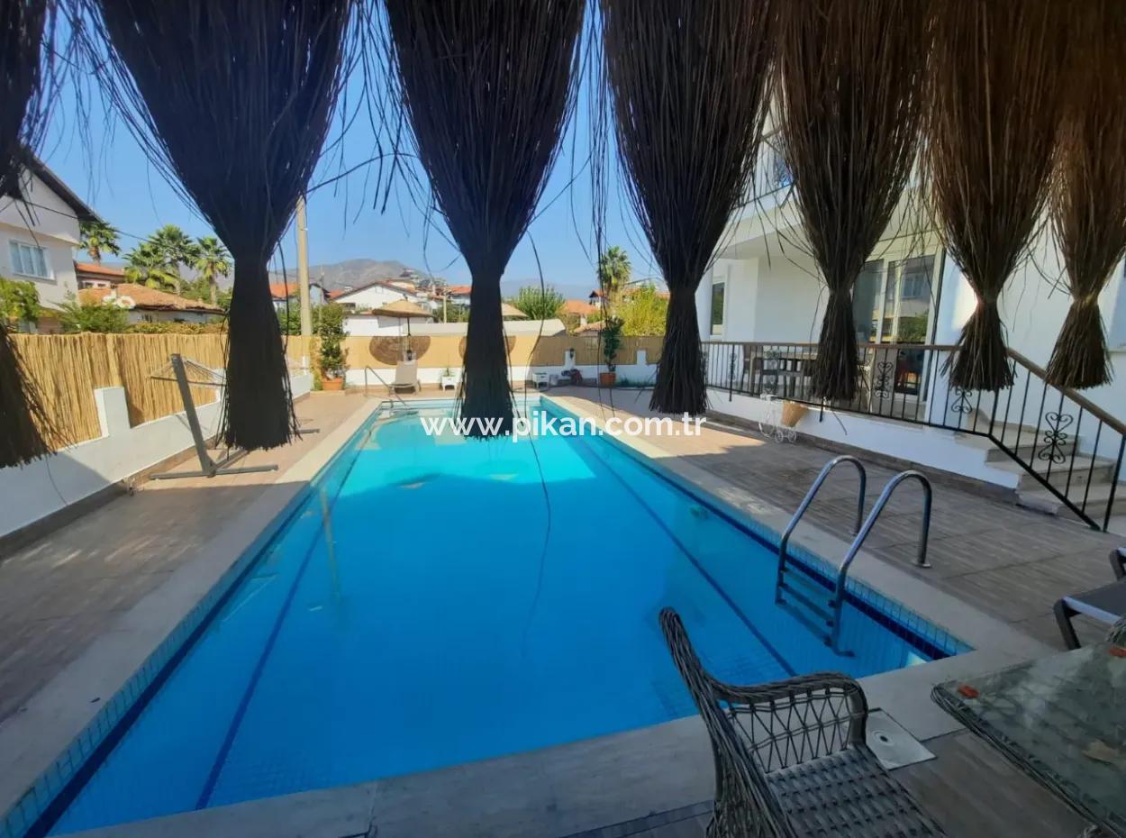 Köyceğizde Close To The Lake Swimming Pool, Furnished, 7 1 Detached Triplex For Rent Until May