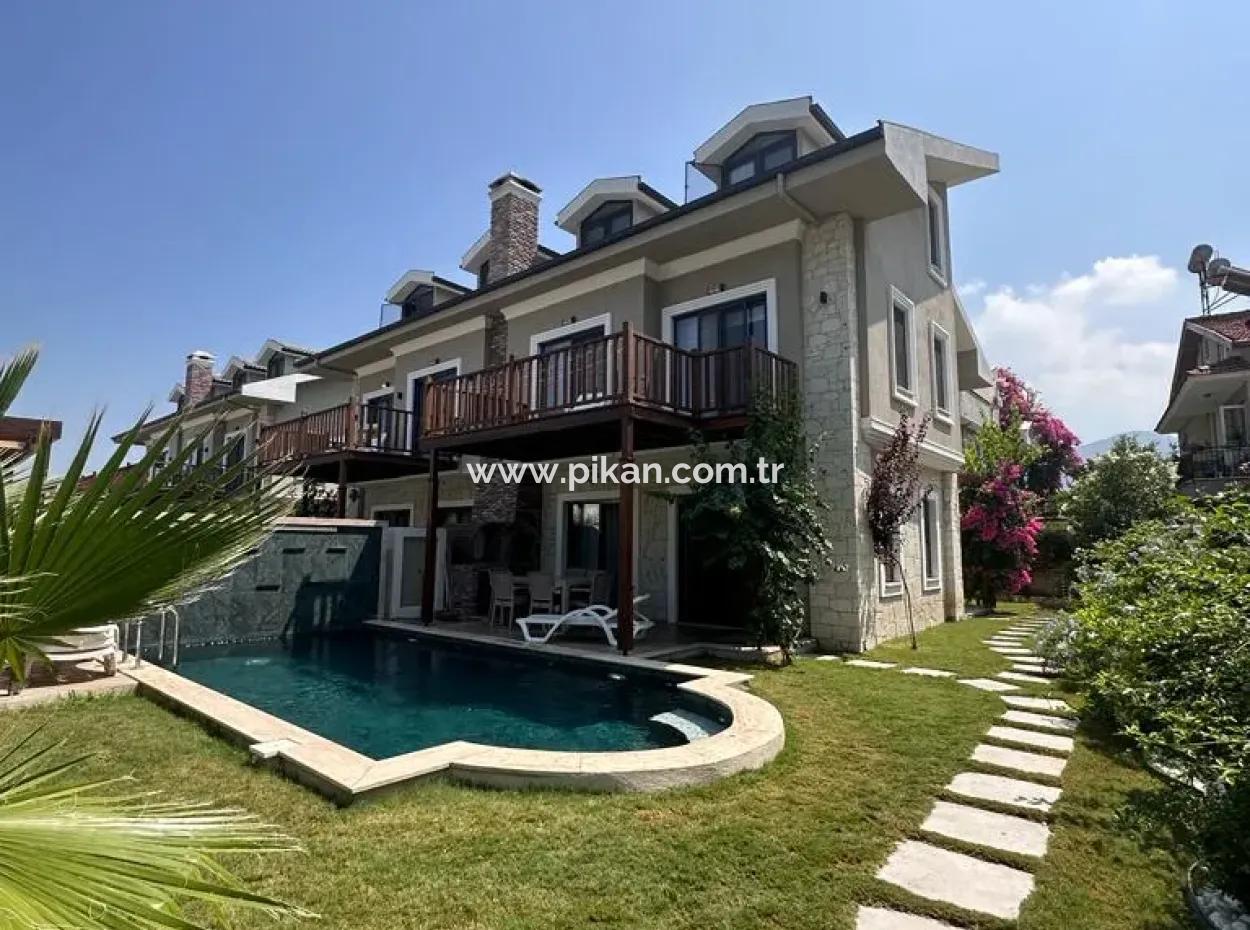 Flat, Furnished 5 1 Luxury Villa With Swimming Pool For Sale In Dalyan, Mugla