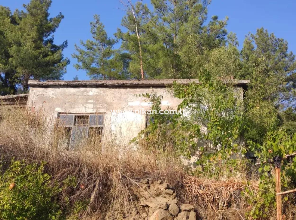 Muğla, Dalaman, Elcik 1 100 M2, Detached Land, 60 M2 Village House For Sale