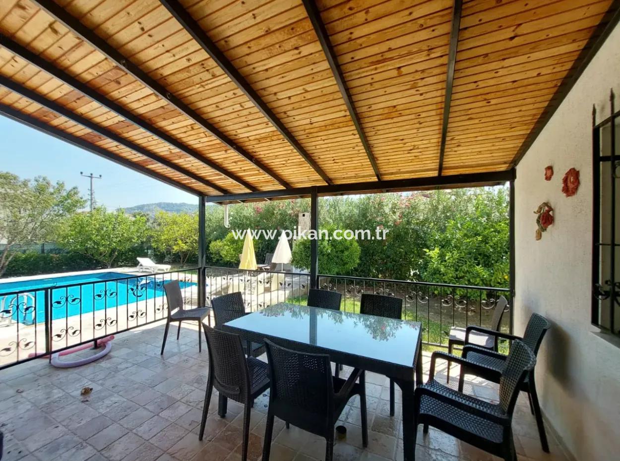 Detached Villa With Pool For Sale In Dalyan – 3 1 Duplex With Heat Pump