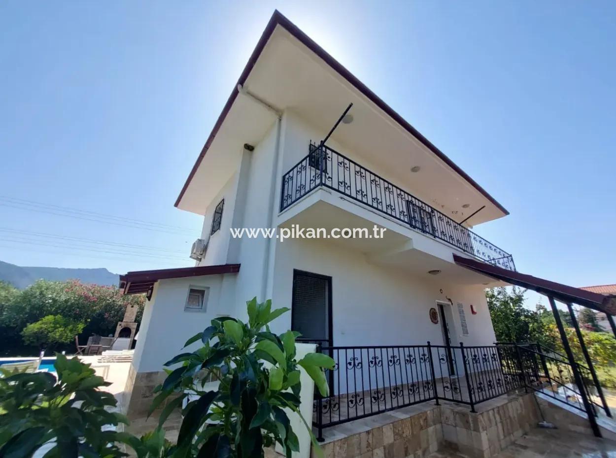 Detached Villa With Pool For Sale In Dalyan – 3 1 Duplex With Heat Pump