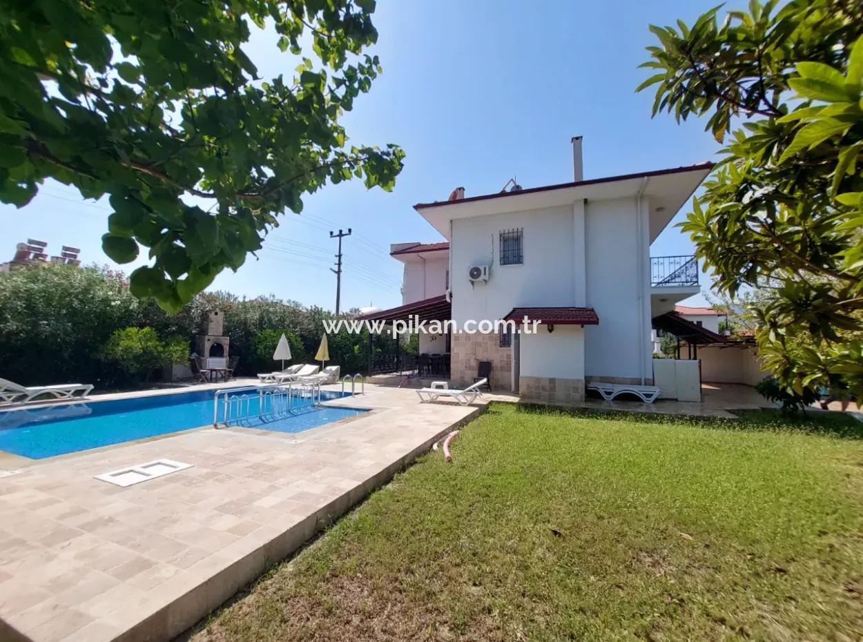 Detached Villa With Pool For Sale In Dalyan – 3 1 Duplex With Heat Pump