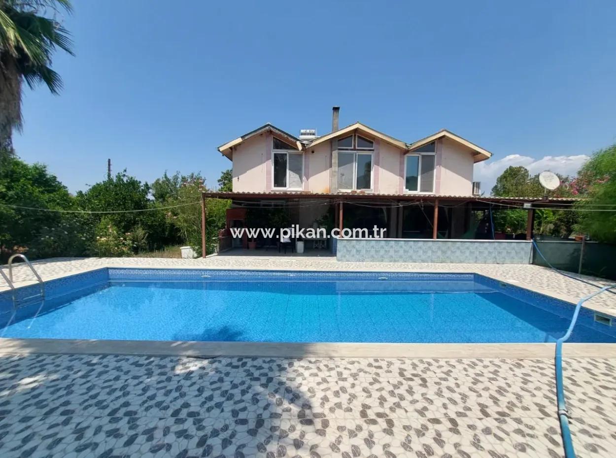 Detached House With Swimming Pool, Mountain And Nature View In Muğla Ortaca Okçular For Sale