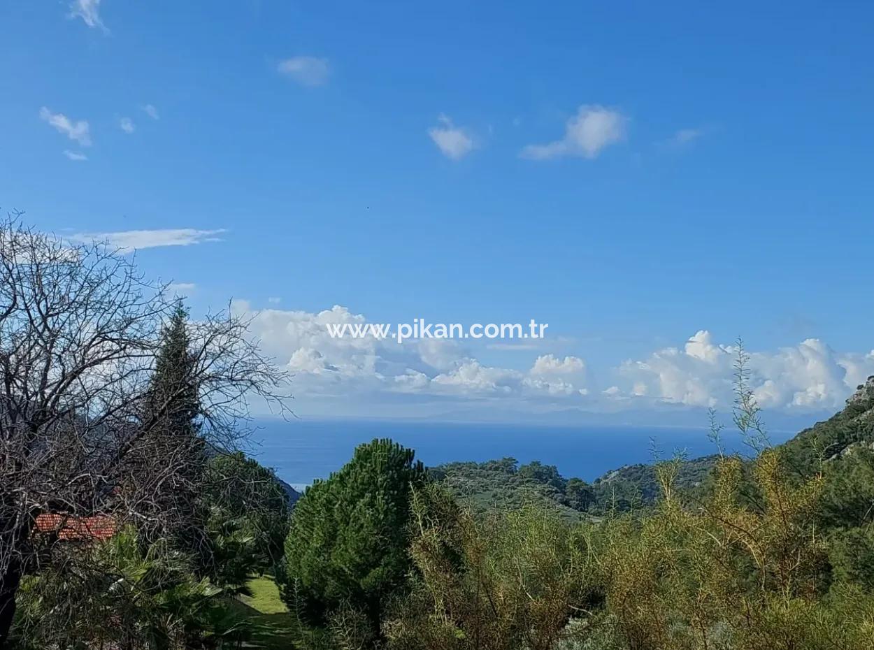 Ortaca Gökbel Detached 2 640 M2 Land With Sea View For Sale