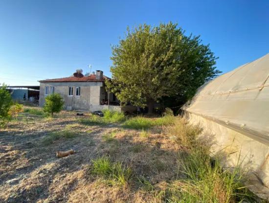 Detached House And Greenhouse For Sale In 5200 M2 Field In Ortaca Eskiköy