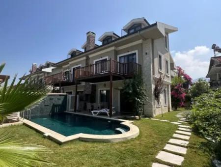 Flat, Furnished 5 1 Luxury Villa With Swimming Pool For Sale In Dalyan, Mugla