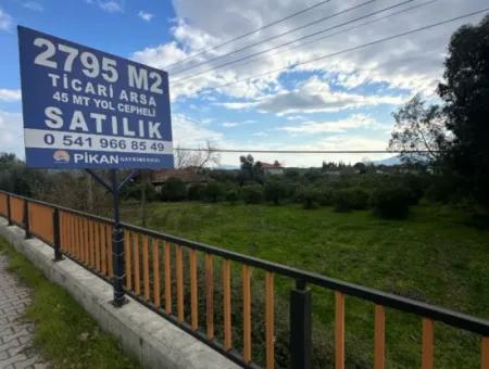 Muğla Köyceğiz Toparlar For Sale On The Main Road 2 800 M2 Commercial Zoned Land