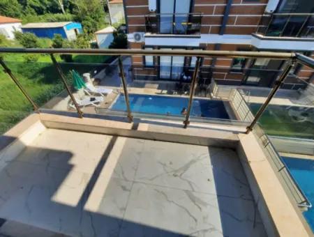 Zero Detached Duplex With Swimming Pool In Muğla Dalyanda Complex For Rent