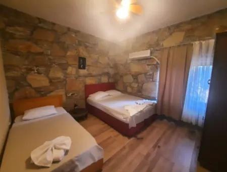 Muğla Dalyan Gökbelde Sea View, Swimming Pool, 1800 M2 Land 2 1 Furnished Stone House For Sale