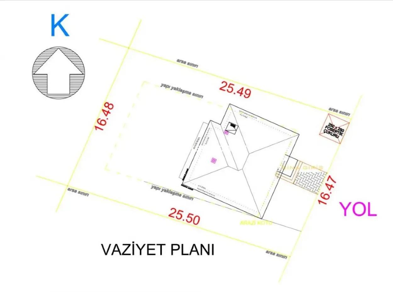 Muğla Ortaca Mergenlide 417 M2 İmarlı Projesi Hazır Arsa Satılık