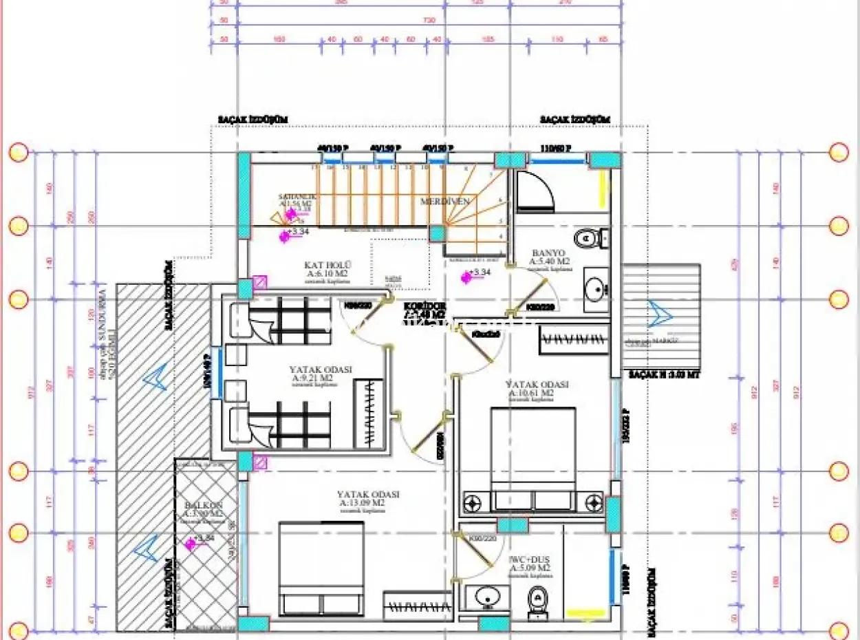 Muğla Ortaca Mergenlide 417 M2 İmarlı Projesi Hazır Arsa Satılık