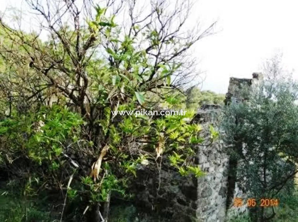 Muğla Fethiye Eldirekte 600 M2 Deniz Manzaralı Bahçe Satılık