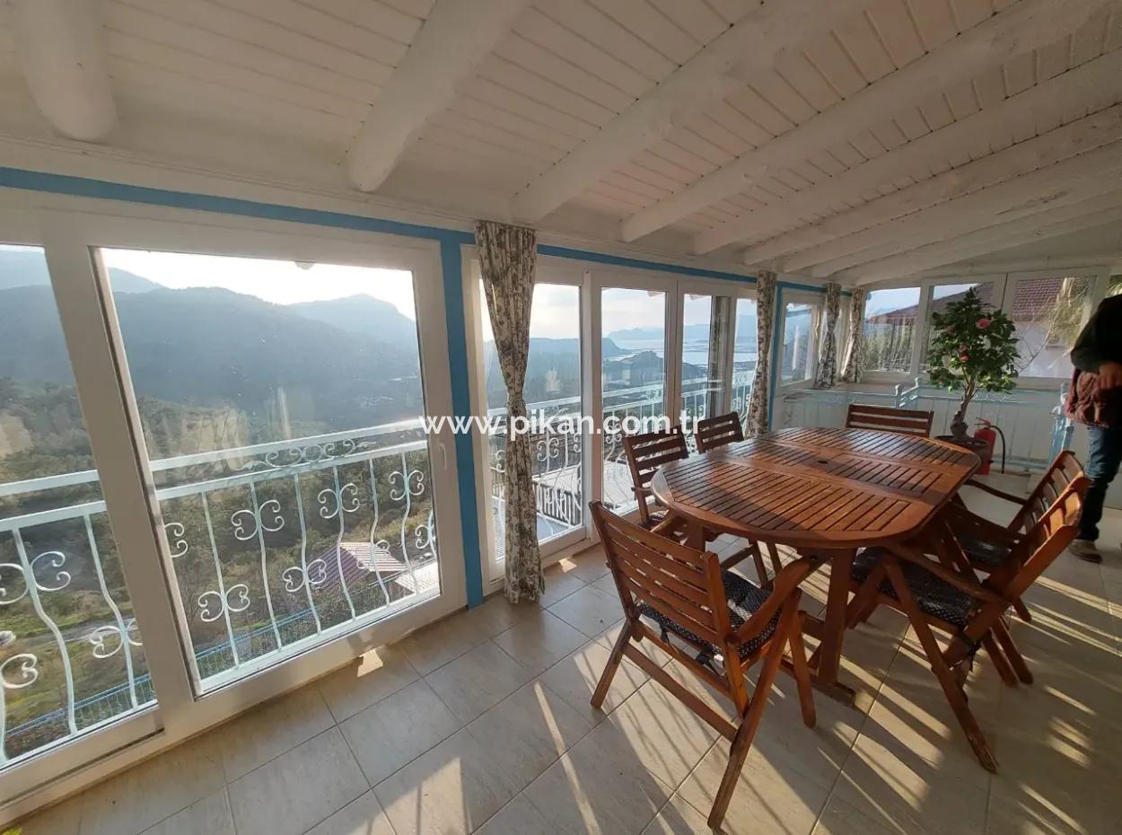Muğla Dalyan Gökbel De 4+1 Deniz Manzaralı Müstakil Eşyalı Villa Satılık