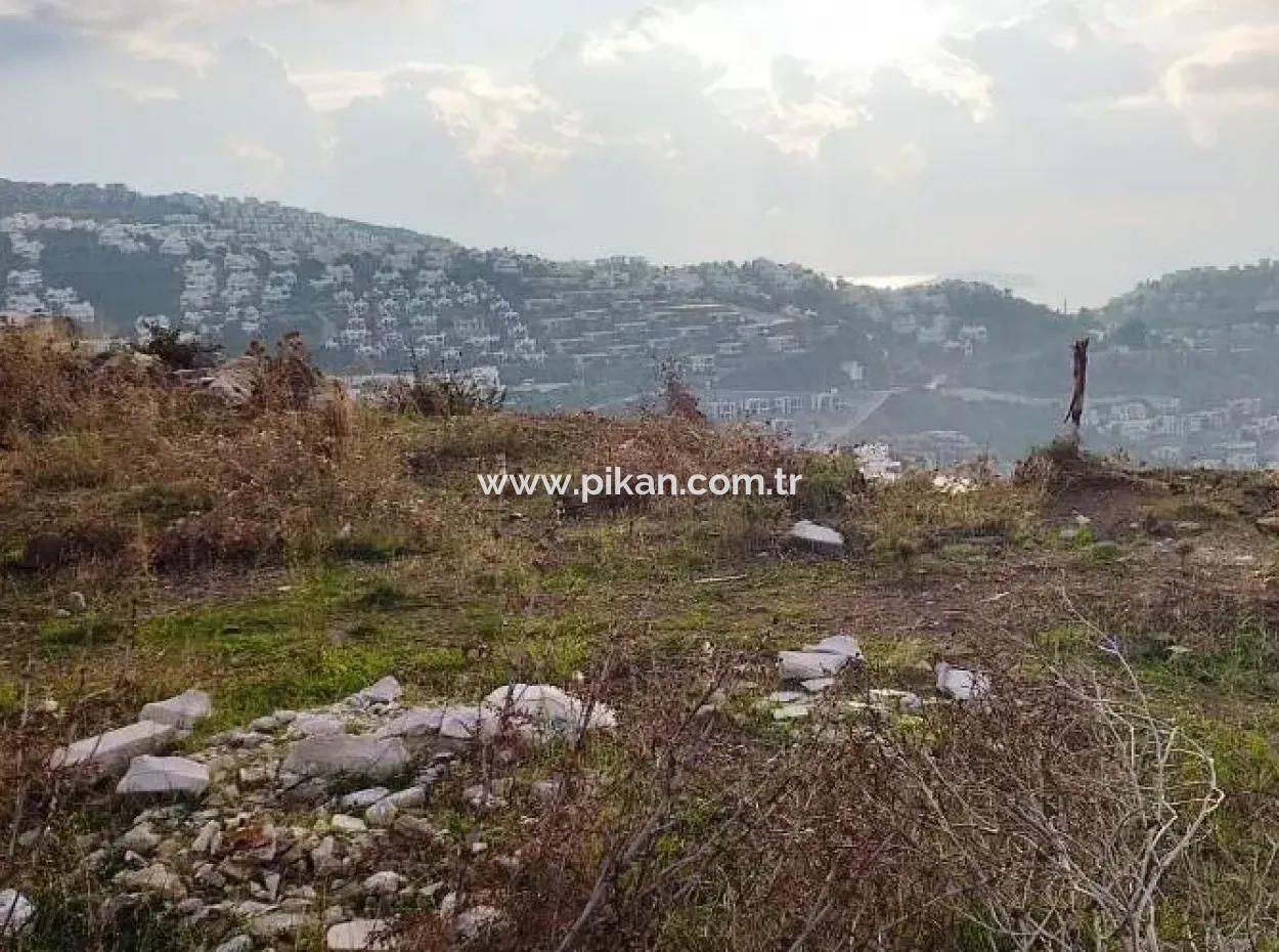 Bodrum Bitez De Satılık Deniz Manzaralı Arsa