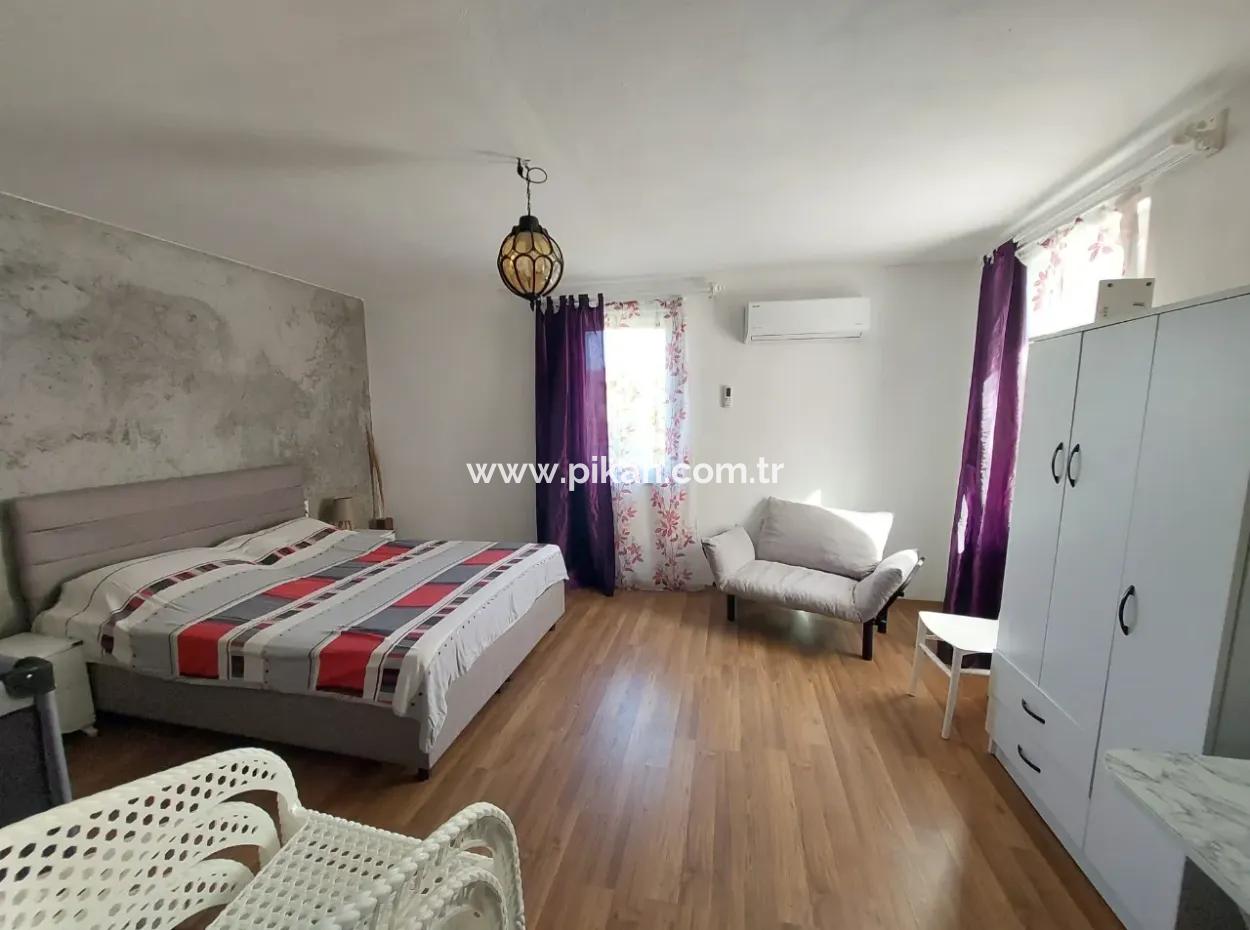 Ortaca Okçularda 400 M2 Arazide, 100 M2 2+1 Müstakil Eşyalı Yüzme Havuzlu Ev Kiralık