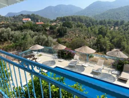 Muğla Dalyan Gökbel De 4+1 Deniz Manzaralı Müstakil Eşyalı Villa Satılık