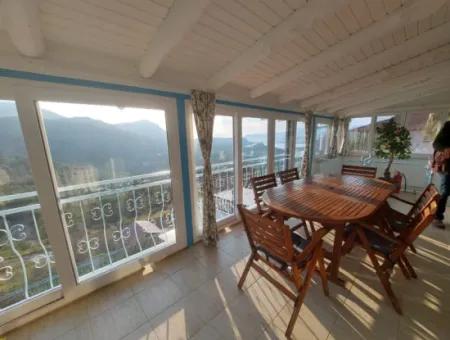 Muğla Dalyan Gökbelde Deniz Manzaralı Müstakil Eşyalı Villa Kiralık