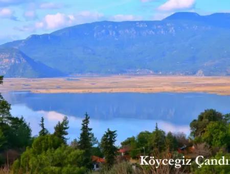 Köyceğiz Çandır Organik Köyde, Göl Manzaralı 600M2 Konut İmarlı Arsa Satılık